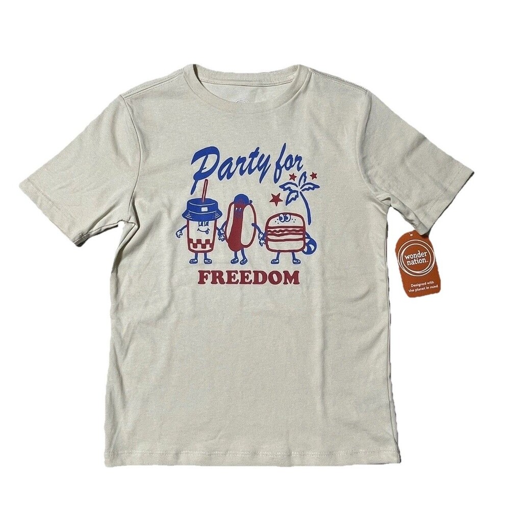 Boys “Party For Freedom” Graphic Tee Size XXL (18)